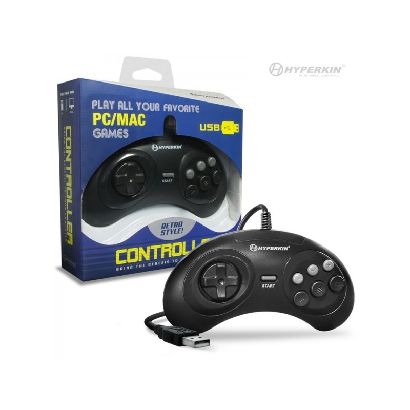 Mando Pad tipo Sega Megadrive, Genesis, USB para PC o Mac