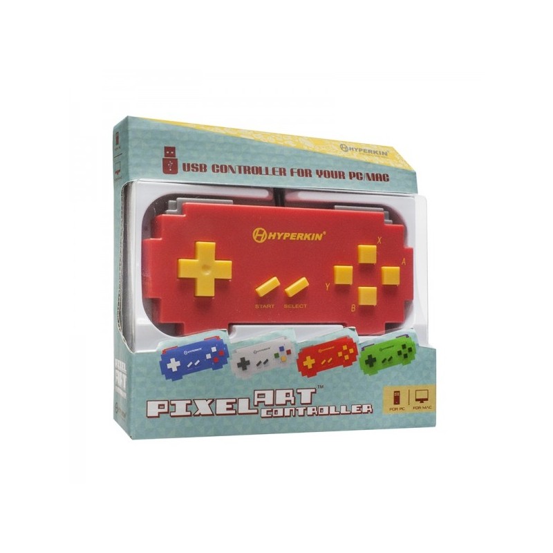 Mando Pad USB para PC o Mac, Pixel Art Gris Mando Pad USB para PC o Mac, Pixel Art Gris