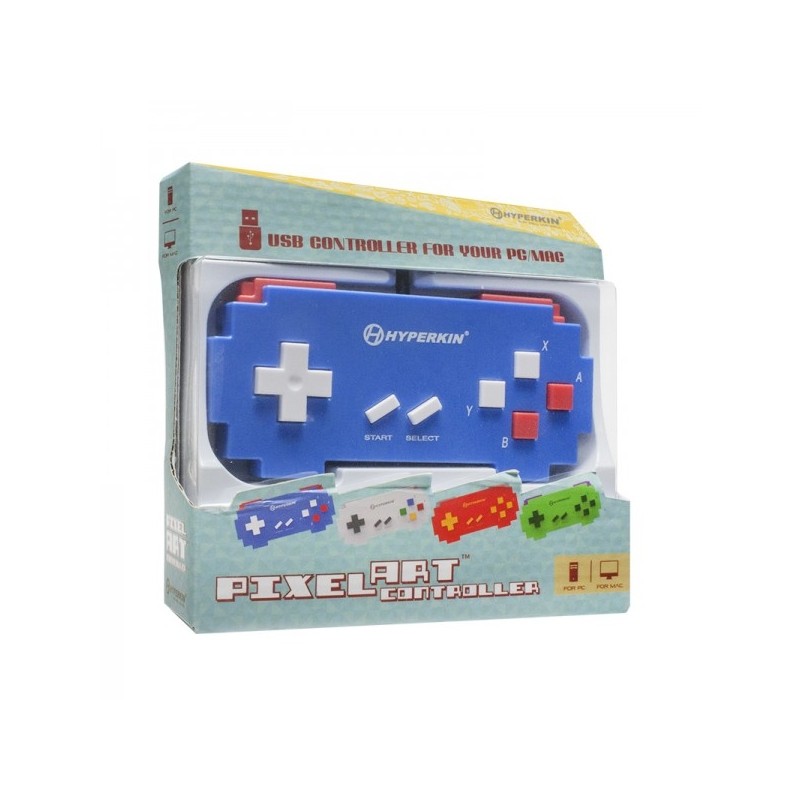 USB PC Mac controller, Pixel Art Green USB PC Mac controller, Pixel Art Green